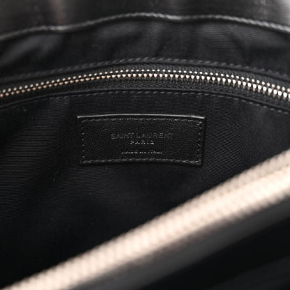 Saint Laurent Calfskin Y Quilted Monogram Medium Loulou Chain Satchel Black 6 of 10