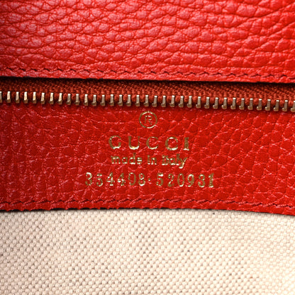 Gucci Dollar Calfskin Small Swing Tote Red 7 of 12