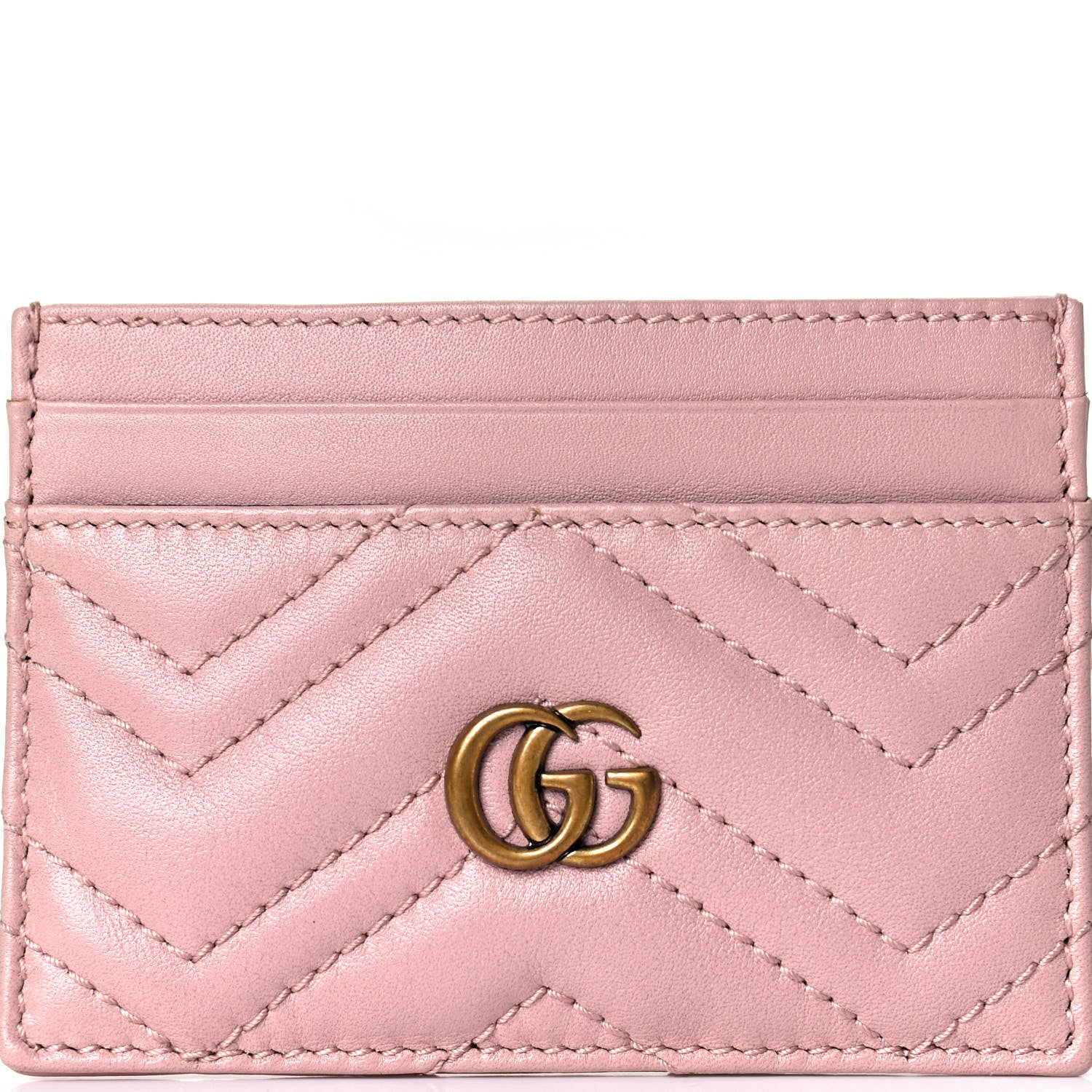 Gucci Calfskin Matelasse GG Marmont Card Holder Perfect Pink 8 of 8