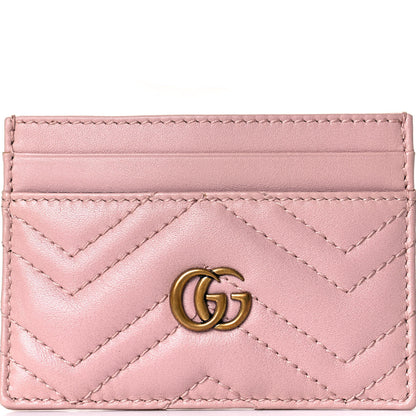 Gucci Calfskin Matelasse GG Marmont Card Holder Perfect Pink 8 of 8