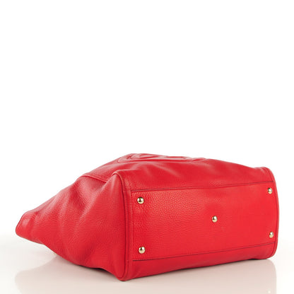 Gucci Pebbled Calfskin Medium Soho Shoulder Bag Red 4 of 10