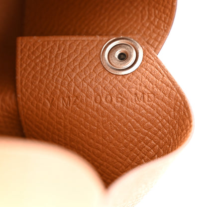 Hermes Epsom Calvi Card Case Gold 6 of 8