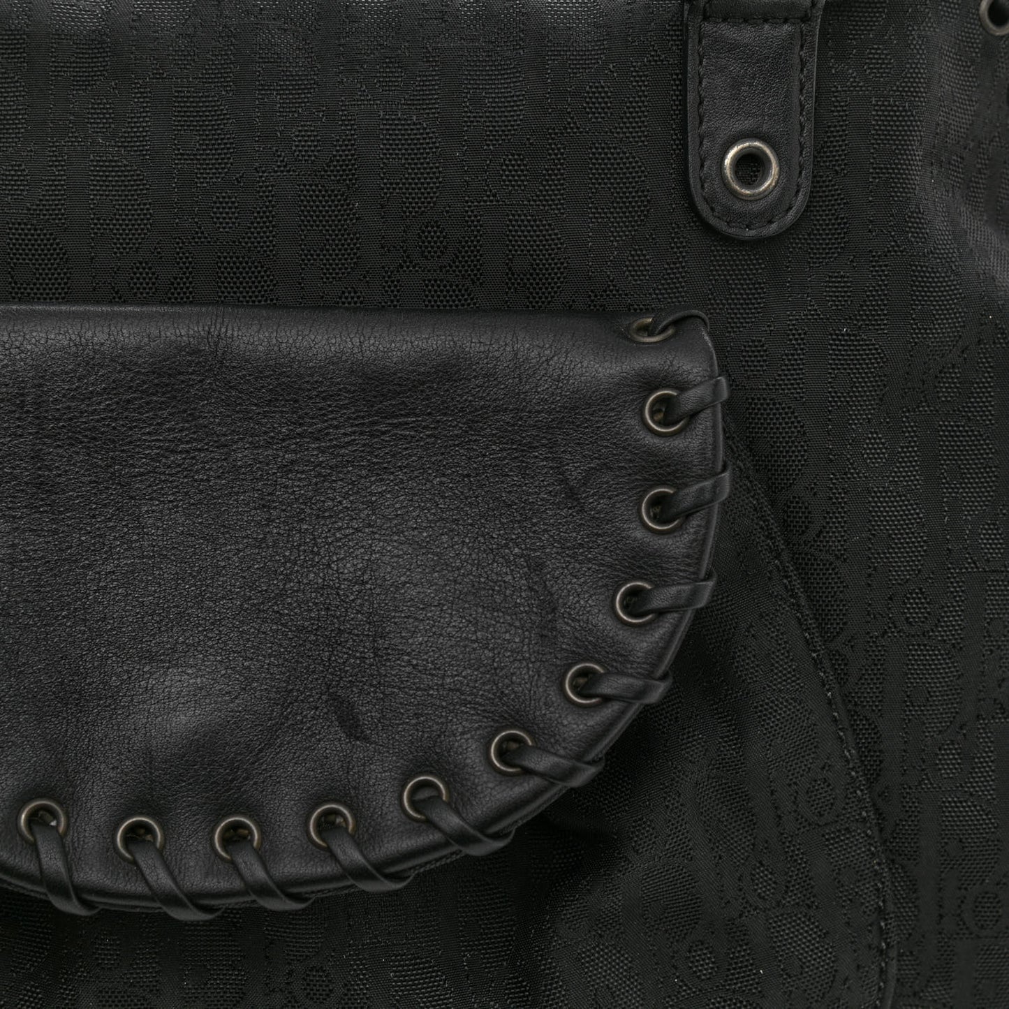 Monogram Ethnic Shoulder Bag Black