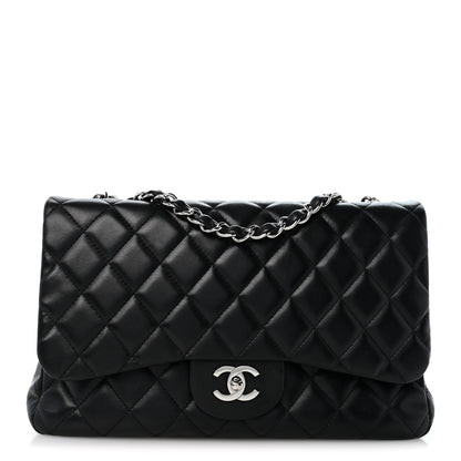 Chanel Lambskin Quilted Jumbo Single Flap Black 1 of 14