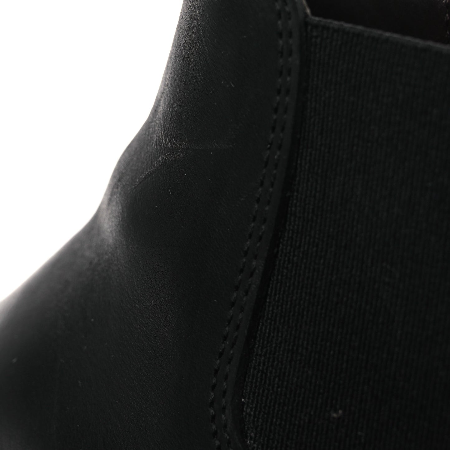 Calfskin The Tire Cropped Chelsea Boots 40.5 Black Tangerine