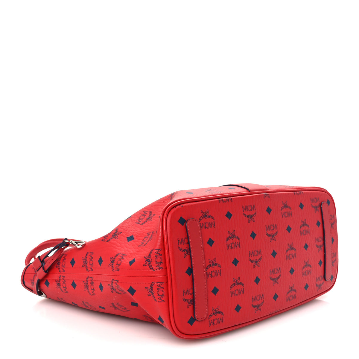 MCM Visetos Medium Liz Reversible Shopper Tote Ruby Red 5 of 19
