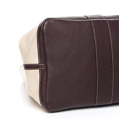 Hermes Toile Buffle Gala Garden Party Tote 49 GM Marron Fonce 7 of 15