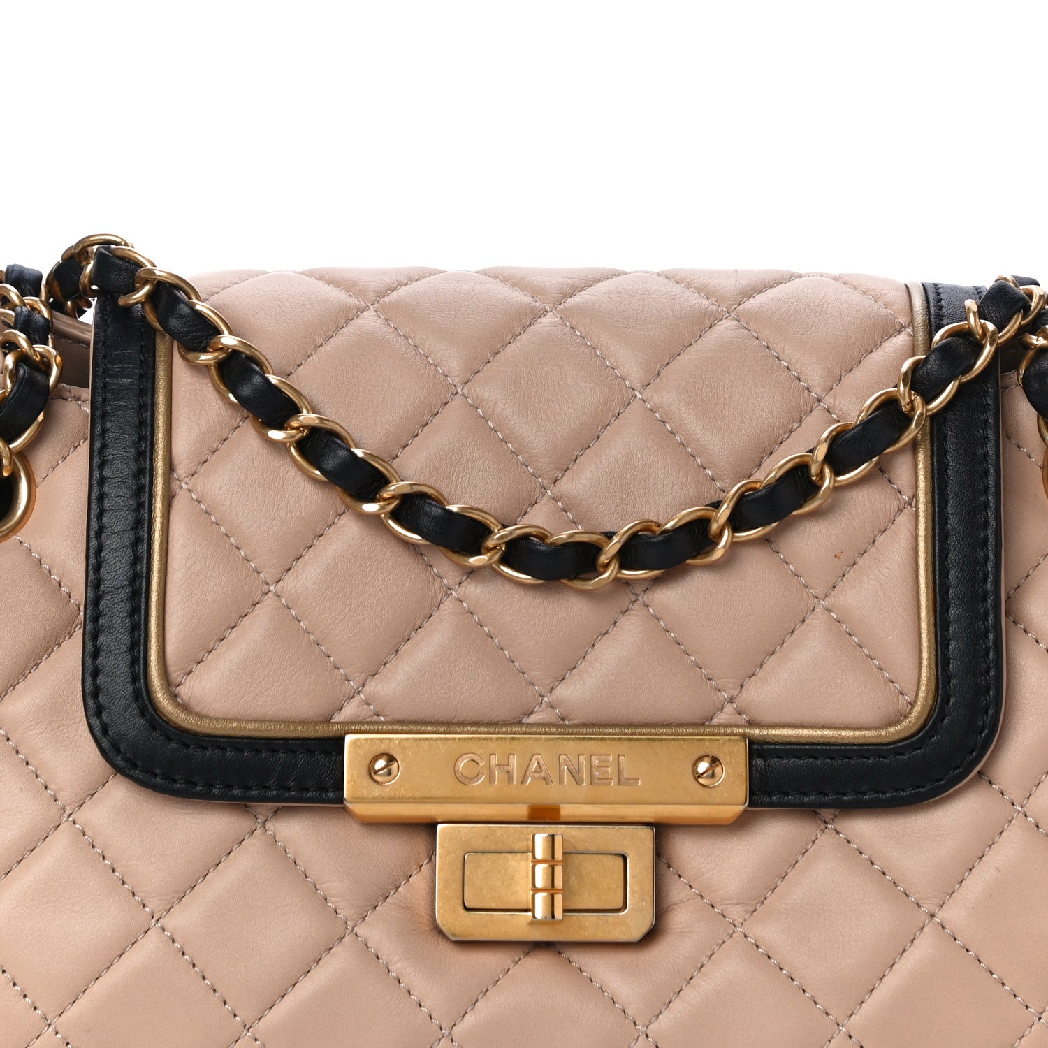 Chanel Lambskin Quilted East West Accordion Flap Beige 7 of 11