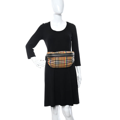 Burberry Nylon Vintage Check Rainbow Medium Sonny Belt Bag Antique Yellow 2 of 9