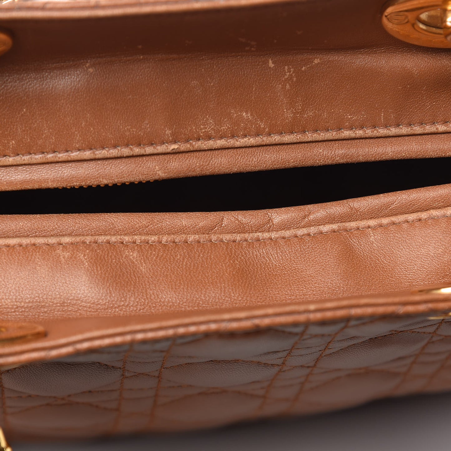 Lambskin Cannage Large Lady Dior Tan
