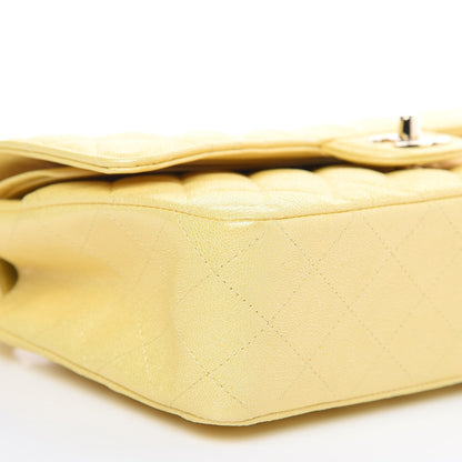Chanel Iridescent Caviar Quilted Medium Double Flap Yellow 8 of 10