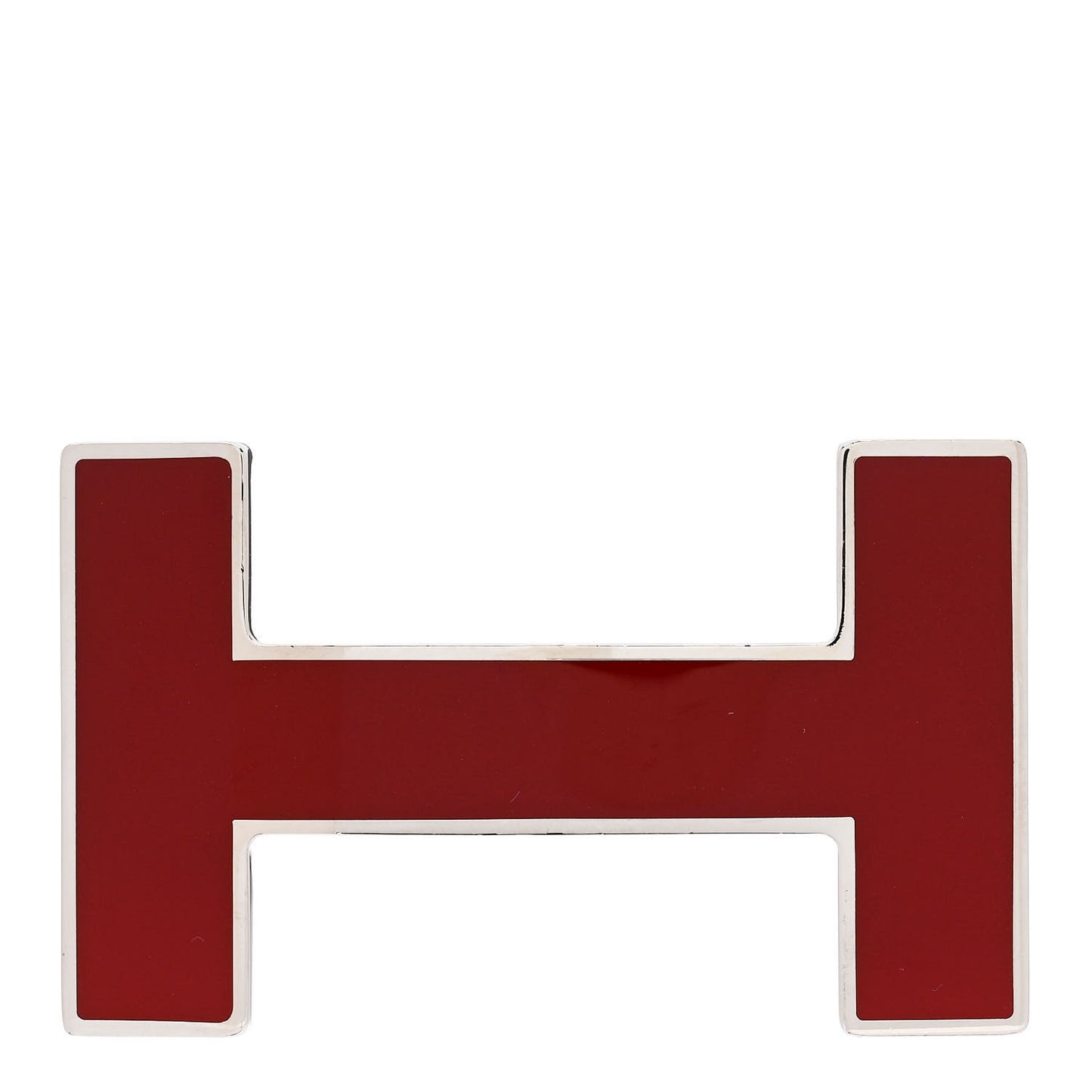 Enamel Quizz H Belt Buckle Rouge H