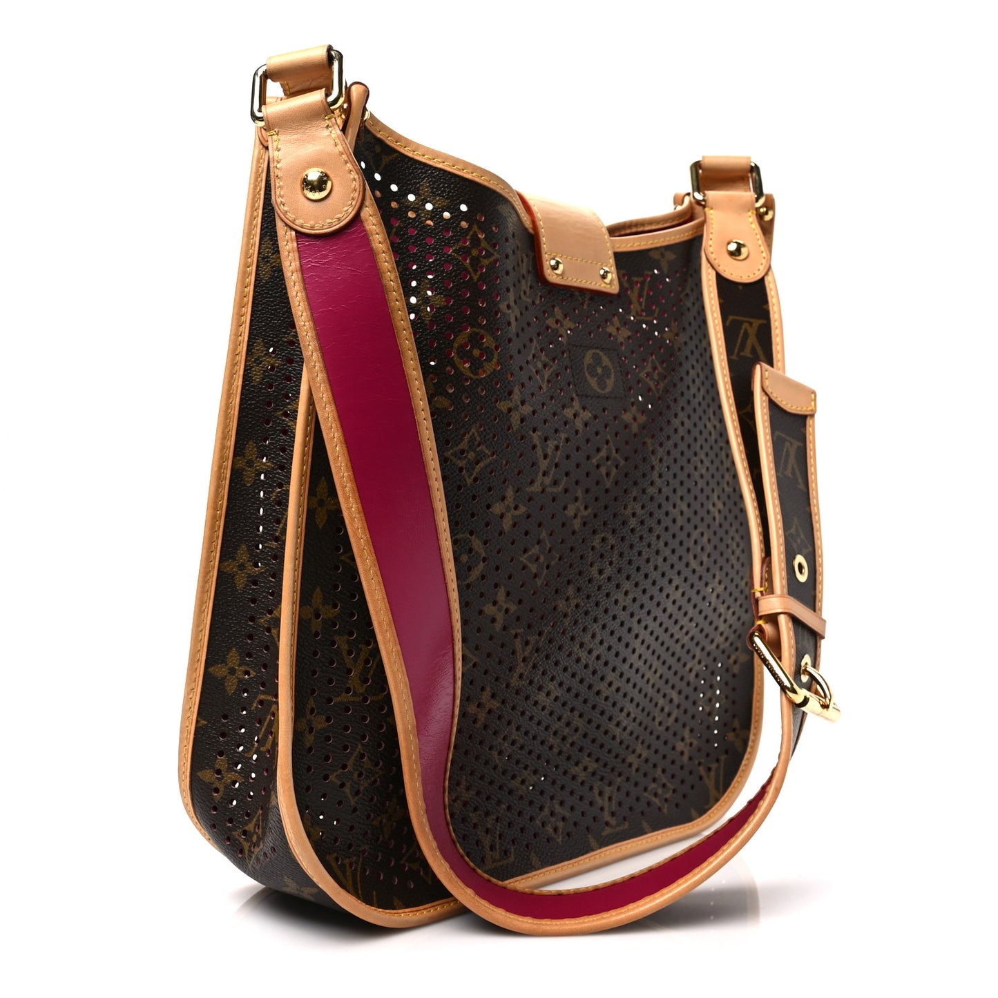 Monogram Perforated Musette Fuchsia