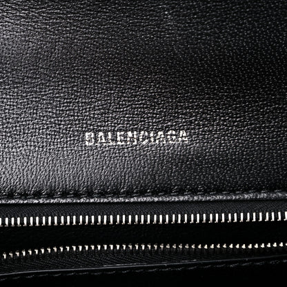 Balenciaga Grained Calfskin Small Hourglass Top Handle Bag Black 6 of 11