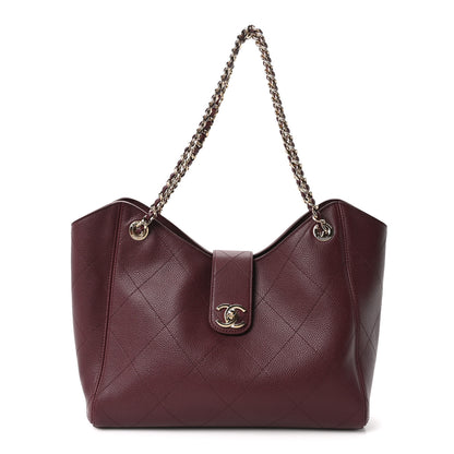 Chanel Grained Calfskin Large Shopping Bag Dark Burgundy 1 of 12