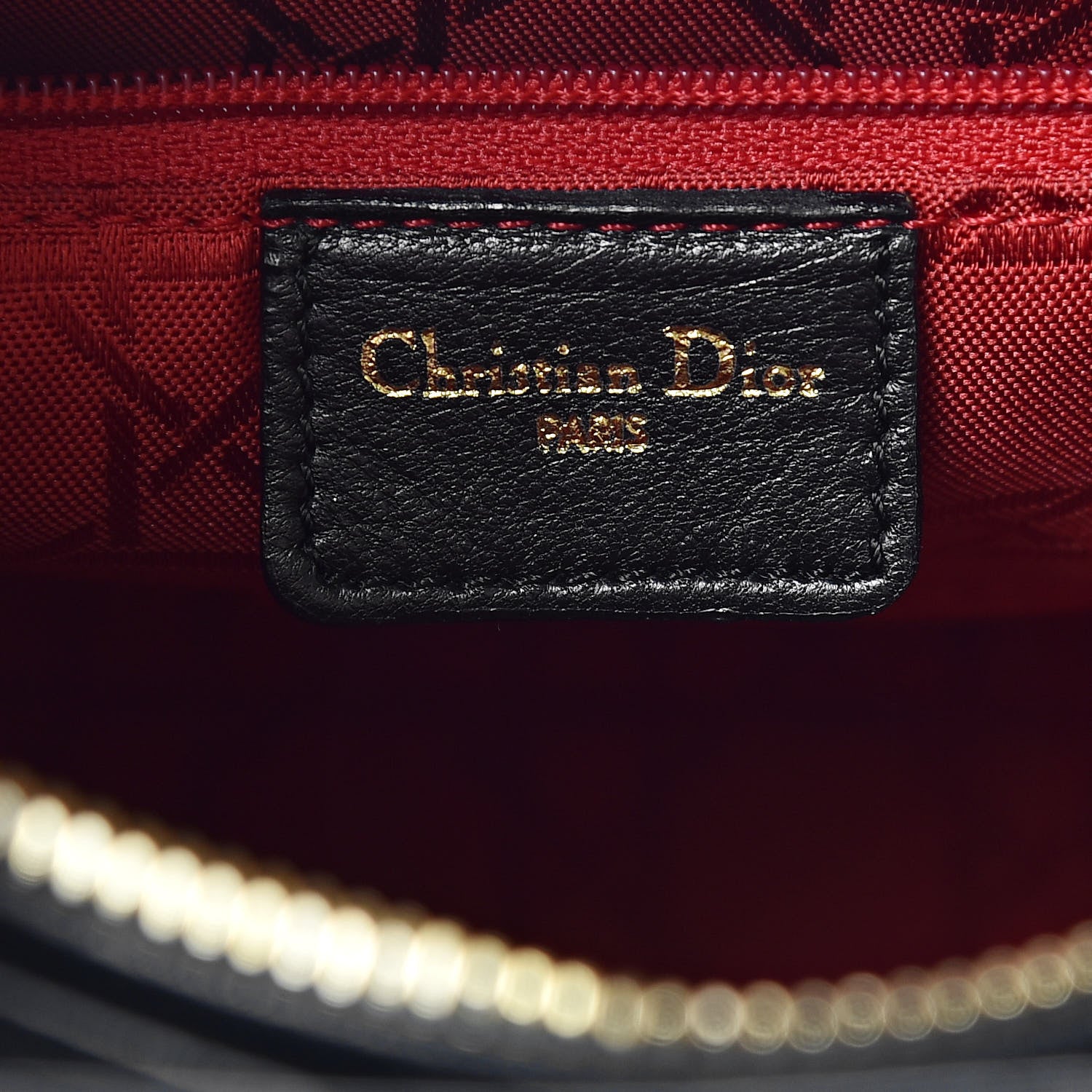 Christian Dior Lambskin Cannage Medium Lady Dior Black 6 of 12