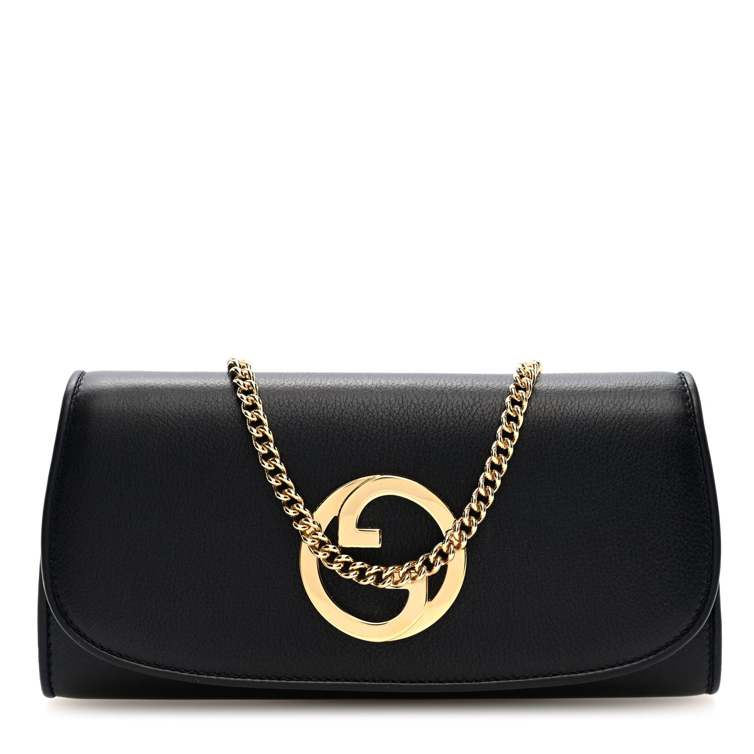 Gucci Roxy Calfskin Blondie Continental Chain Wallet Black 1 of 9