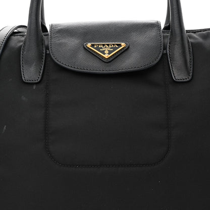 Prada Tessuto Nylon Saffiano Tote Black 9 of 12
