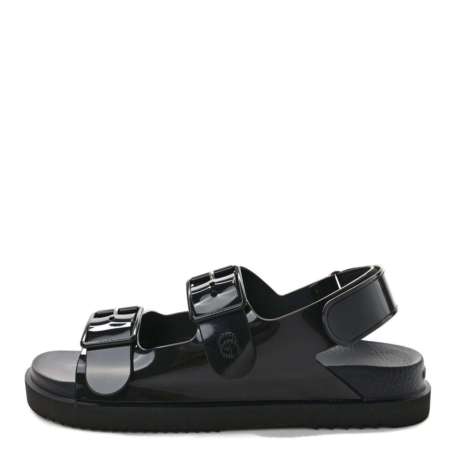 Gucci Rubber Mini Double G Womens Isla Dad Sandals 41 Black 1 of 10