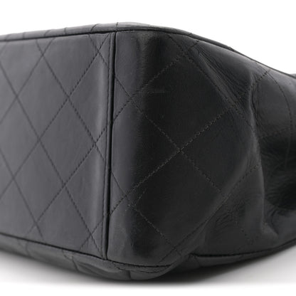 Chanel Lambskin Quilted XL Jumbo Single Flap Black 10 of 13