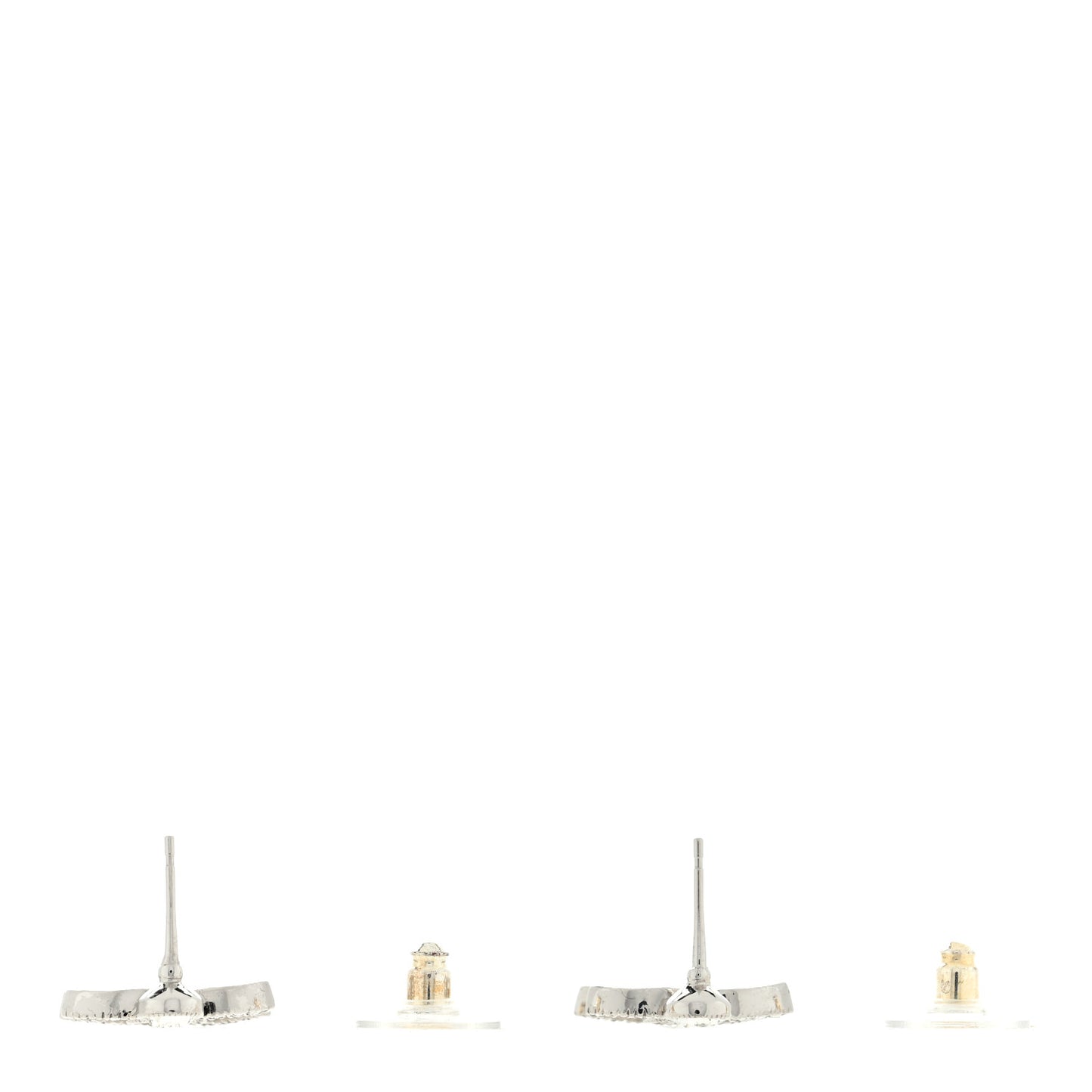 Crystal CC Earrings Silver