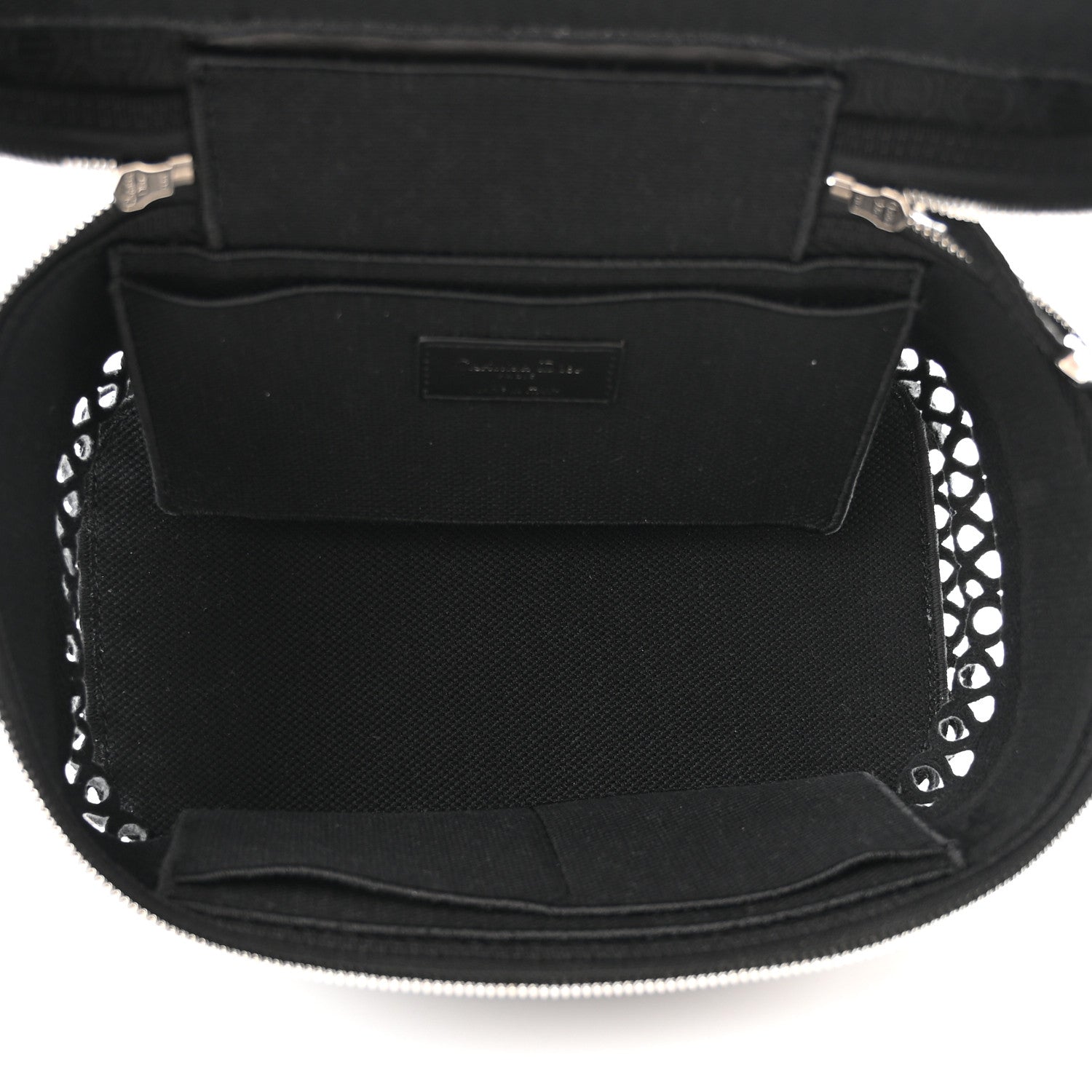 Christian Dior Mesh Embroidered Diortravel Vanity Case Black 5 of 9