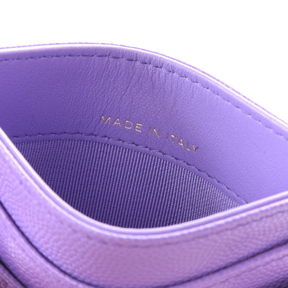 Chanel Caviar Quilted Card Holder Purple 10 of 12
