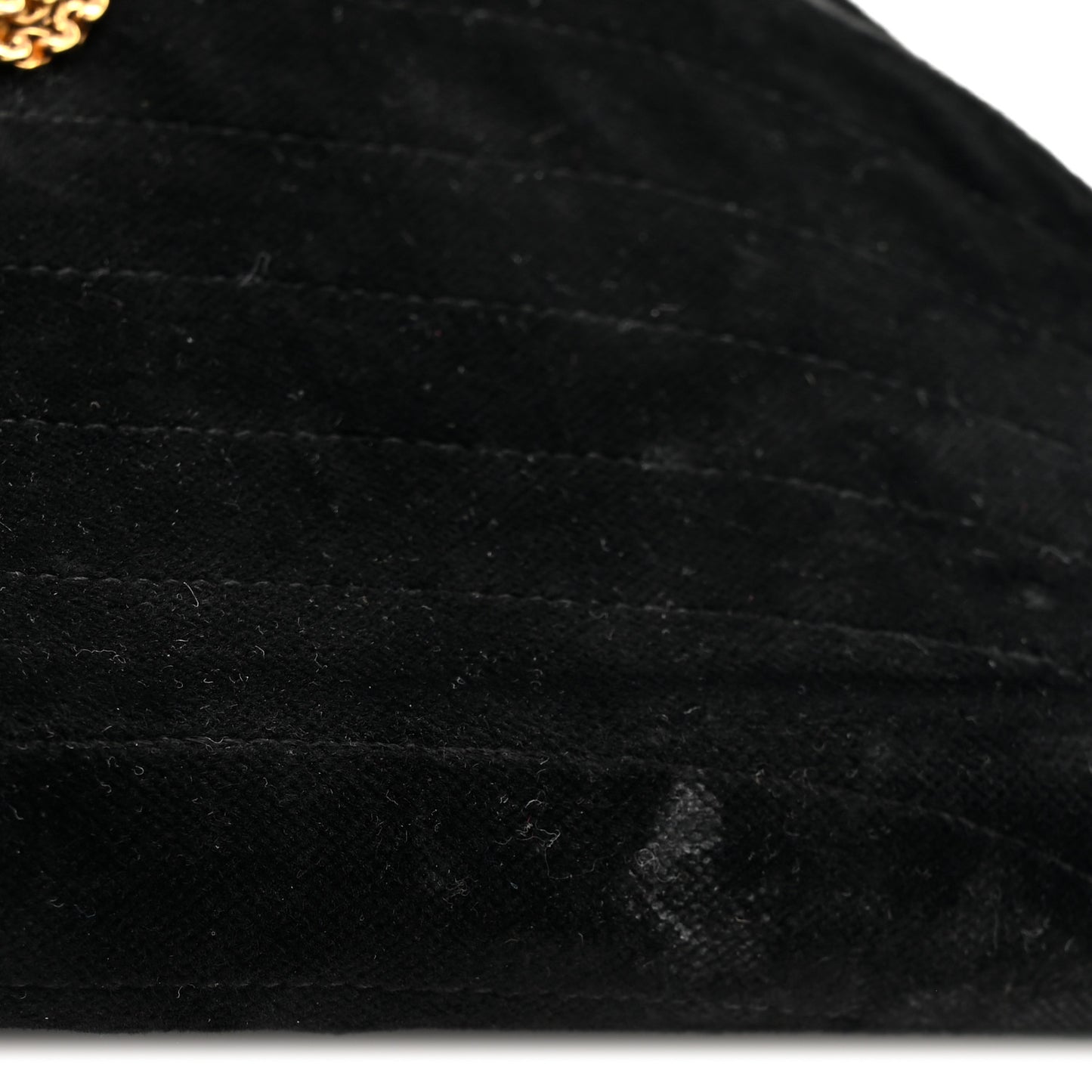 Velvet Horizontal Quilted Small Single Flap Black