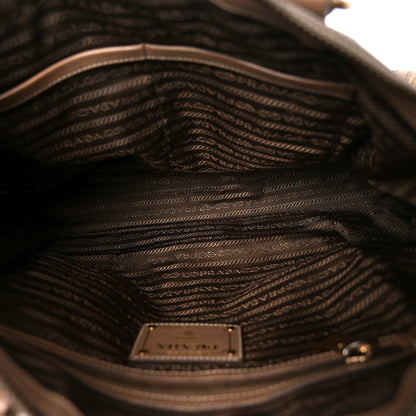 Prada Cervo Deerskin Shopping Satchel Visone 5 of 9