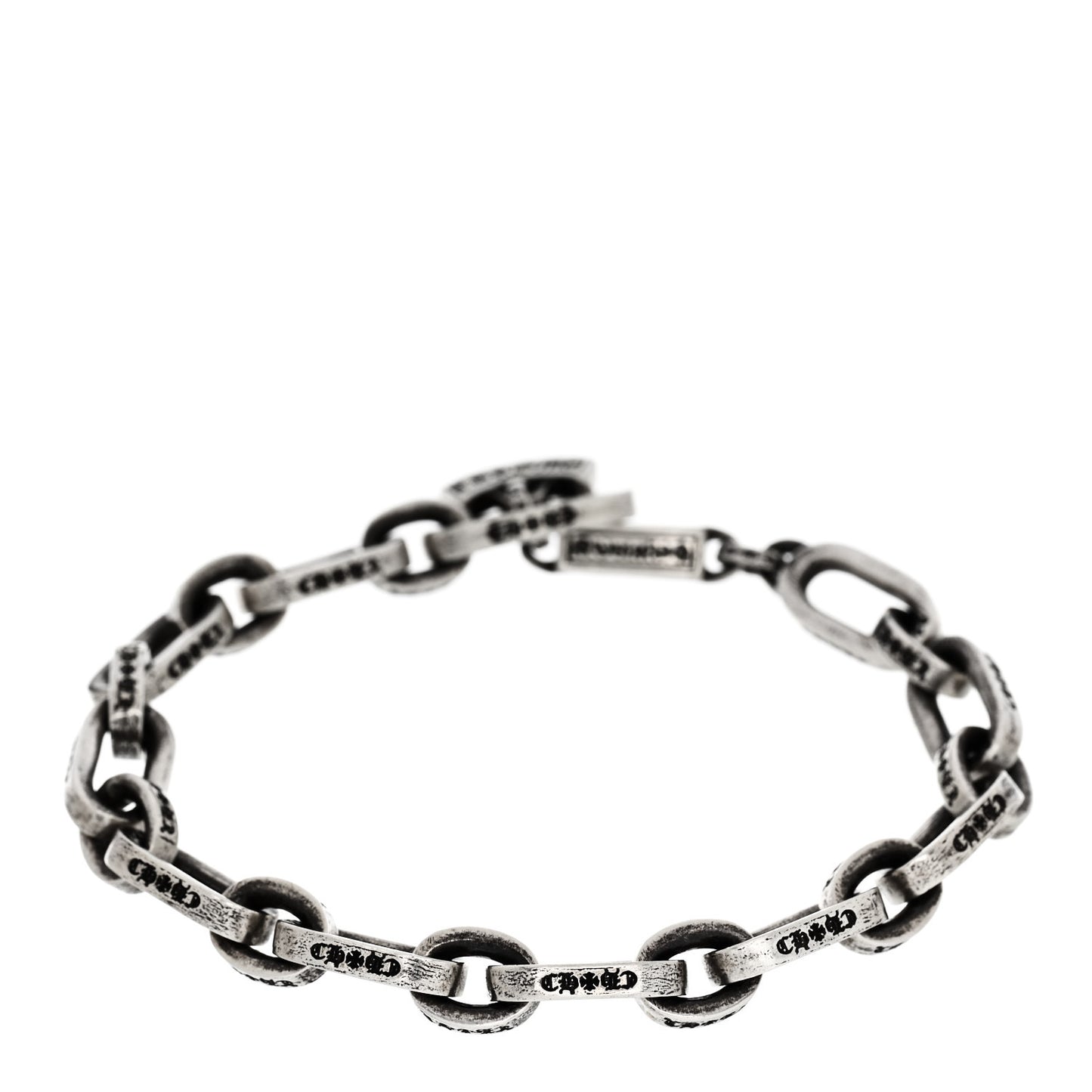 Sterling Silver Paper E Chain Bracelet