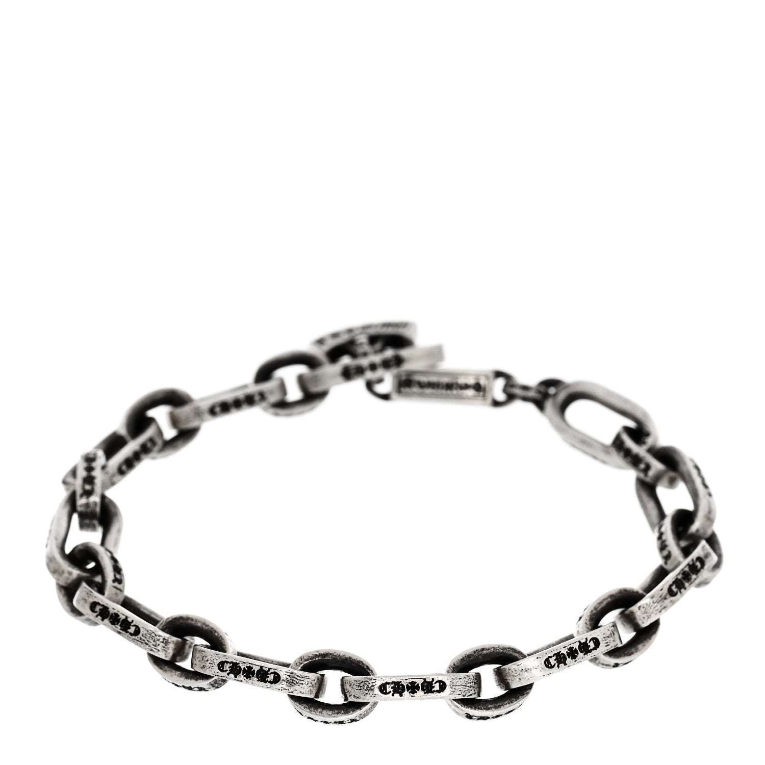 Chrome Hearts Sterling Silver Paper E Chain Bracelet 1 of 4