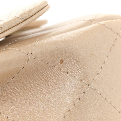 Chanel Metallic Lambskin Quilted Extra Mini V For Victory Flap Light Gold 11 of 12