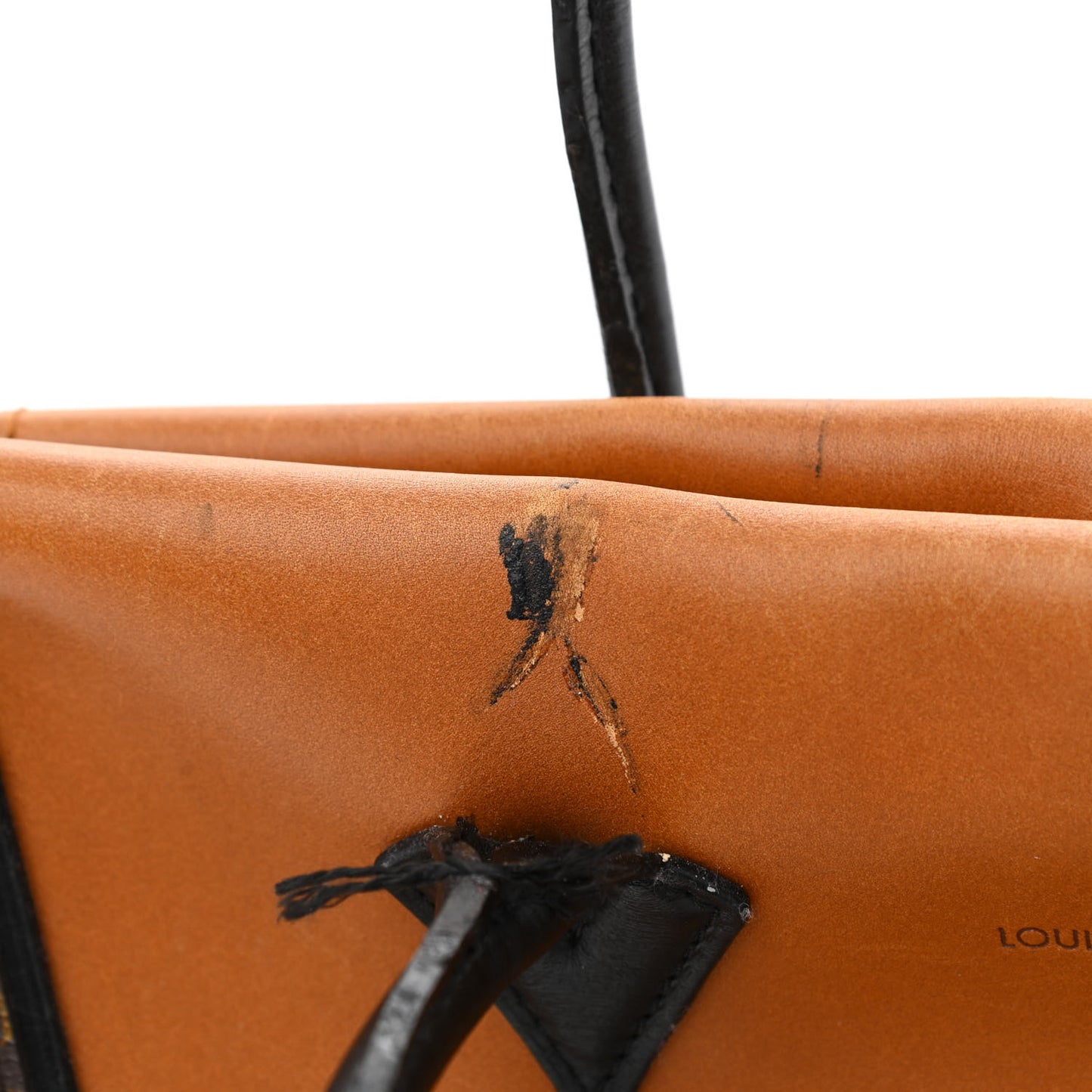 Monogram Cuir Orfevre Tote W PM Noisette