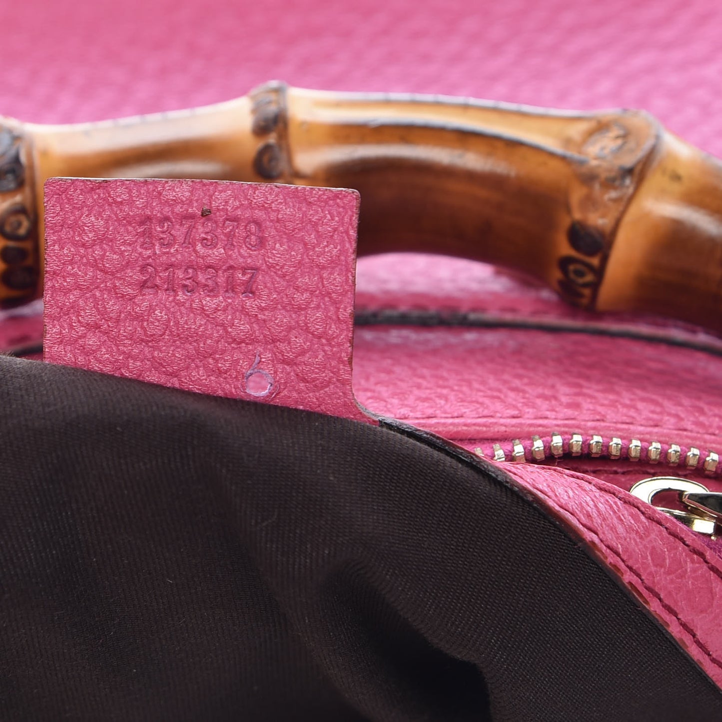 Calfskin Bamboo Anita Top Handle Bag Pink