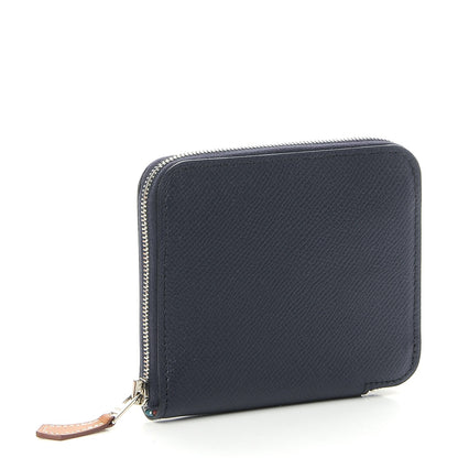 Hermes Epsom Silk'in Compact Wallet Bleu Indigo 3 of 8