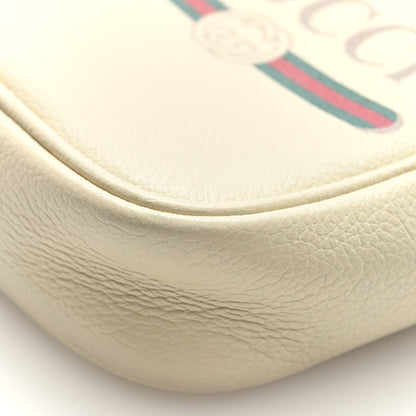 Gucci Grained Calfskin Mini Logo Messenger Bag White 10 of 10