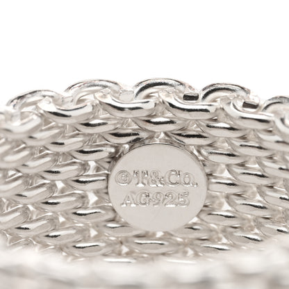 Tiffany Sterling Silver Somerset Mesh Ring 54 7 4 of 4