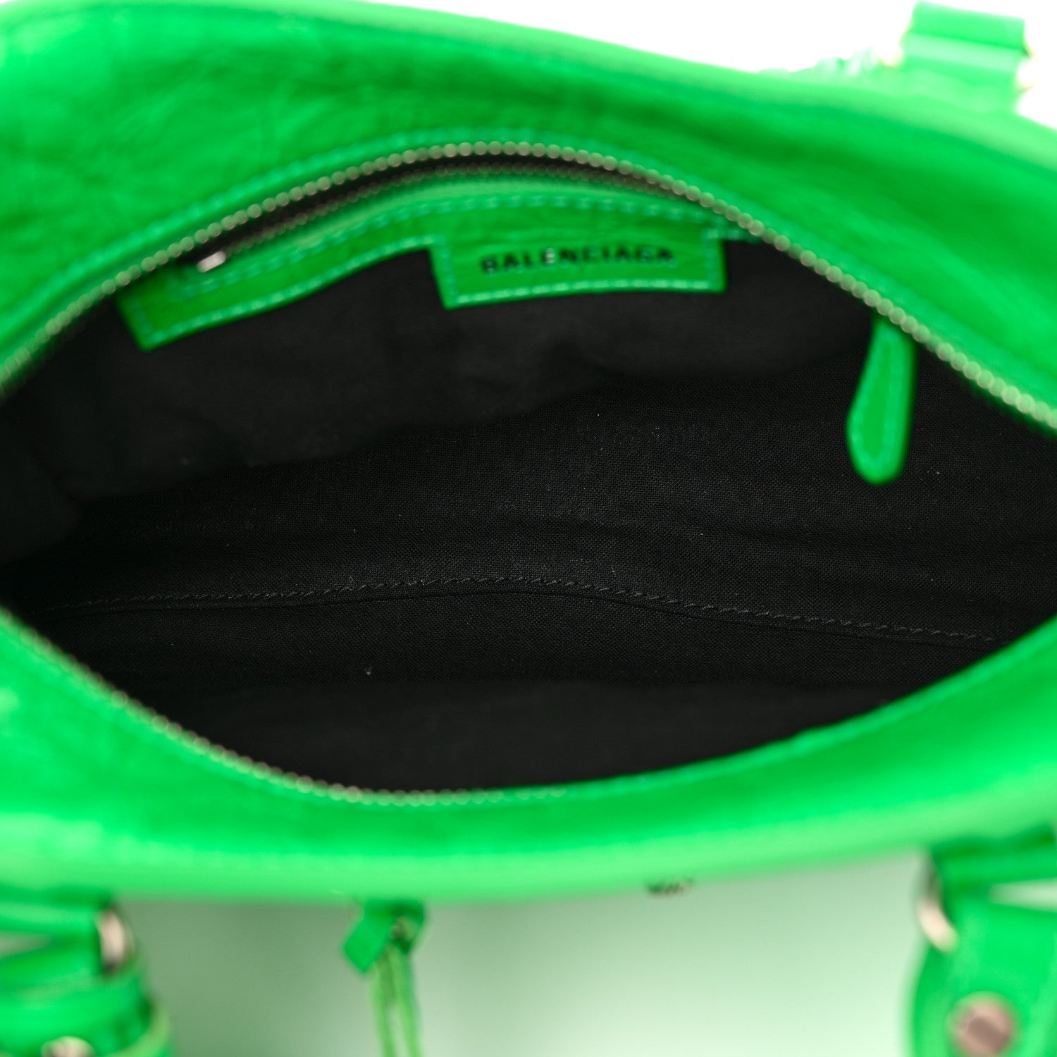 Balenciaga Agneau Arena Neo Cagole Handbag XS Kelly Green 6 of 11