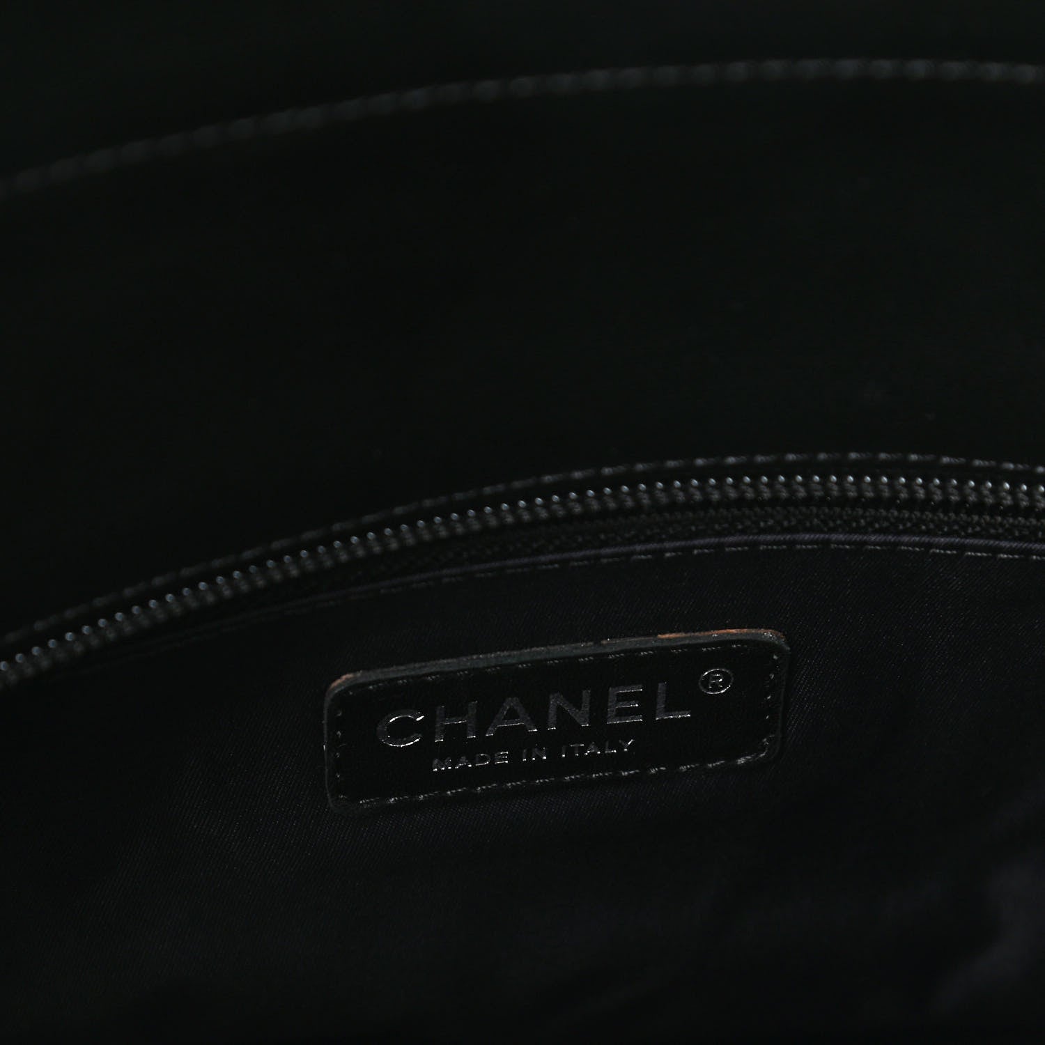 Chanel Coated Canvas Quilted Large Paris Biarritz Tote Black 8 of 10