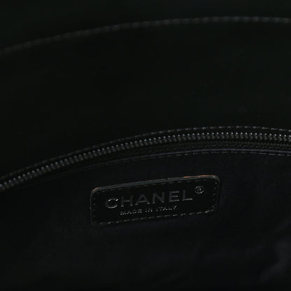 Chanel Coated Canvas Quilted Large Paris Biarritz Tote Black 8 of 10