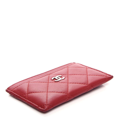 Chanel Lambskin Quilted Card Holder Red 4 of 9