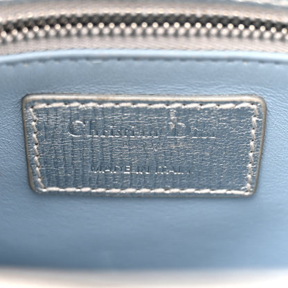 Christian Dior Metallic Grained Calfskin Cannage Small Lucky Badges My Lady Dior Silver 6 of 19