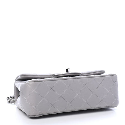 Chanel Lambskin Quilted Mini Rectangular Flap Grey 4 of 9