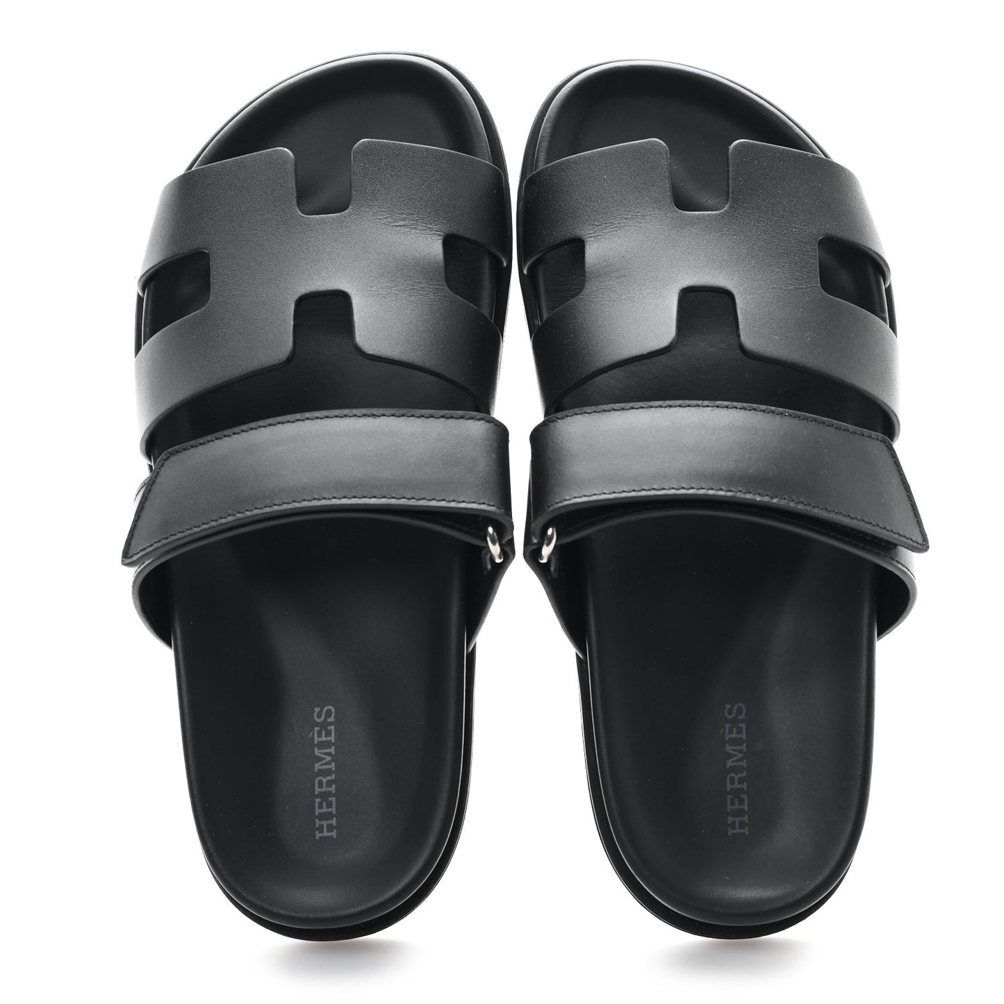 Calfskin Womens Chypre Sandals 36.5 Black