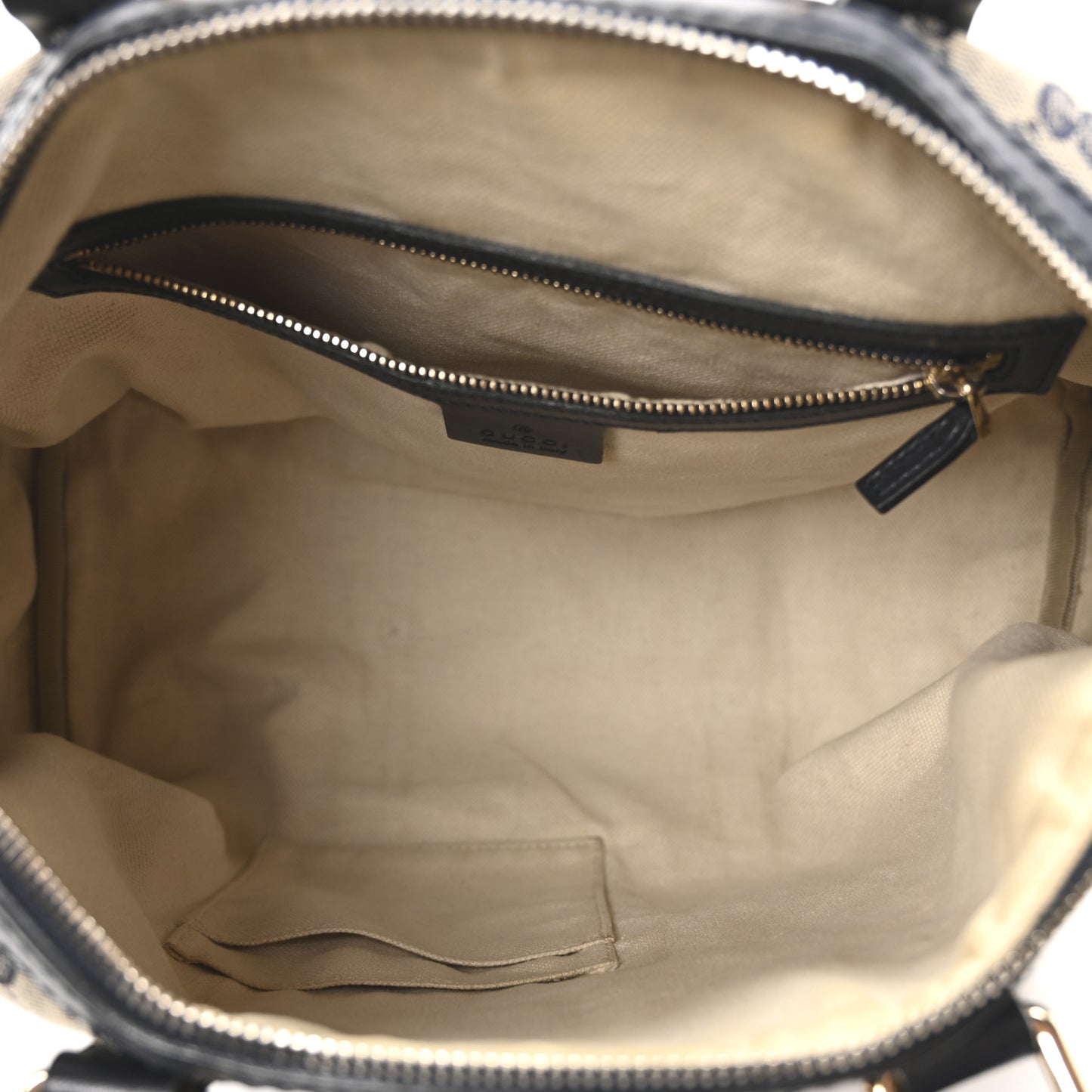Monogram Selleria Calfskin Vintage Web Medium Boston Beige Blue