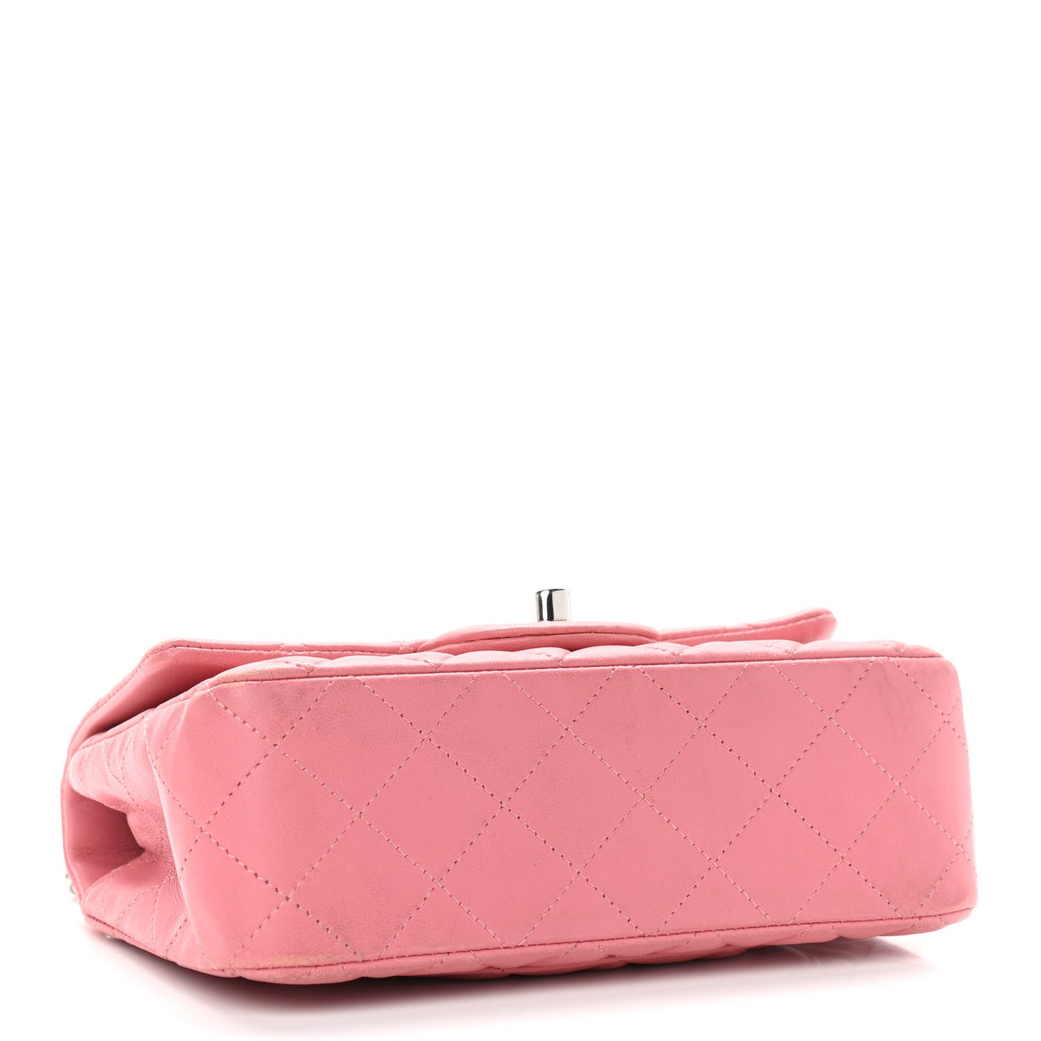 Chanel Lambskin Quilted Mini Rectangular Flap Pink 4 of 12