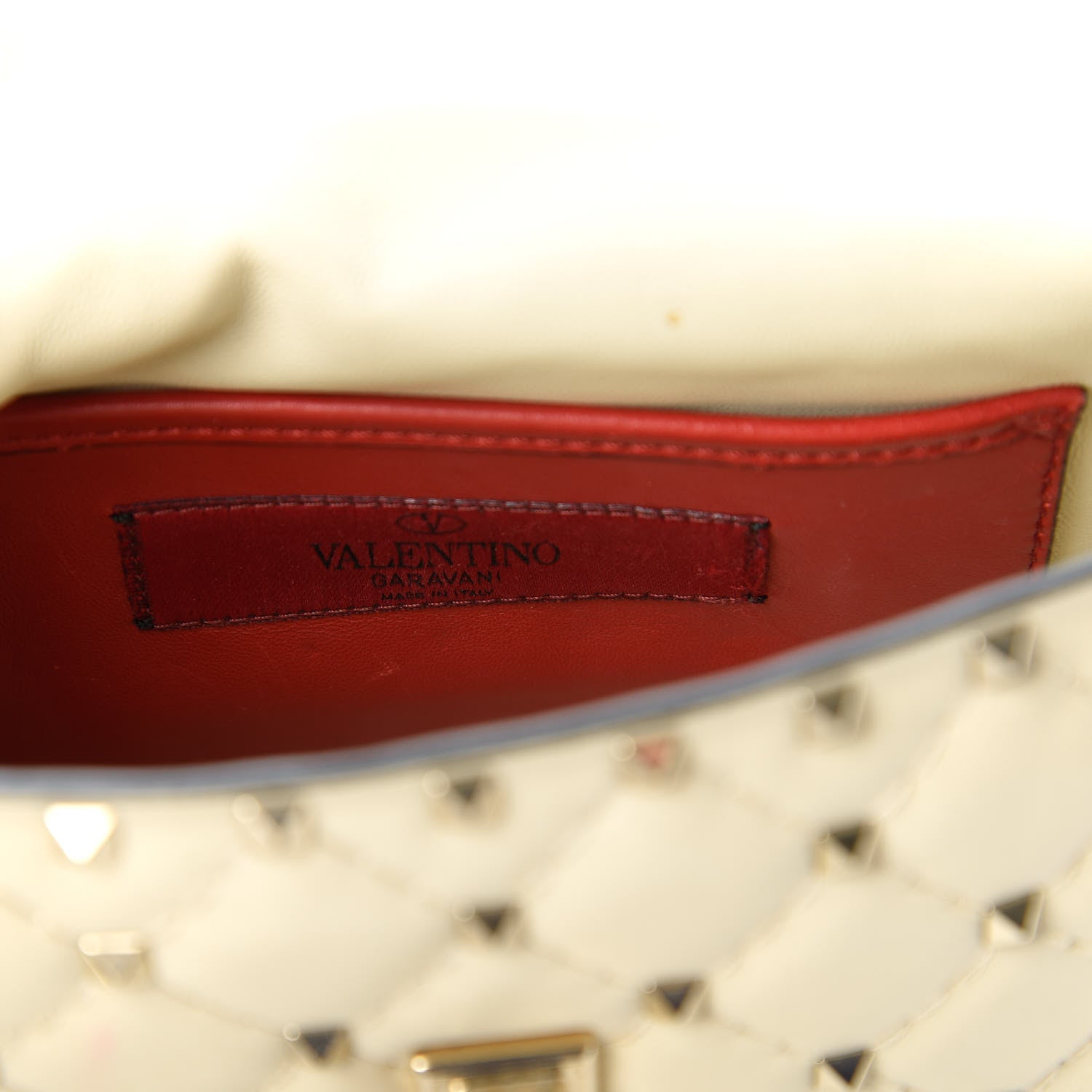 Valentino Garavani Nappa Small Rockstud Spike Shoulder Bag Light Ivory 8 of 10