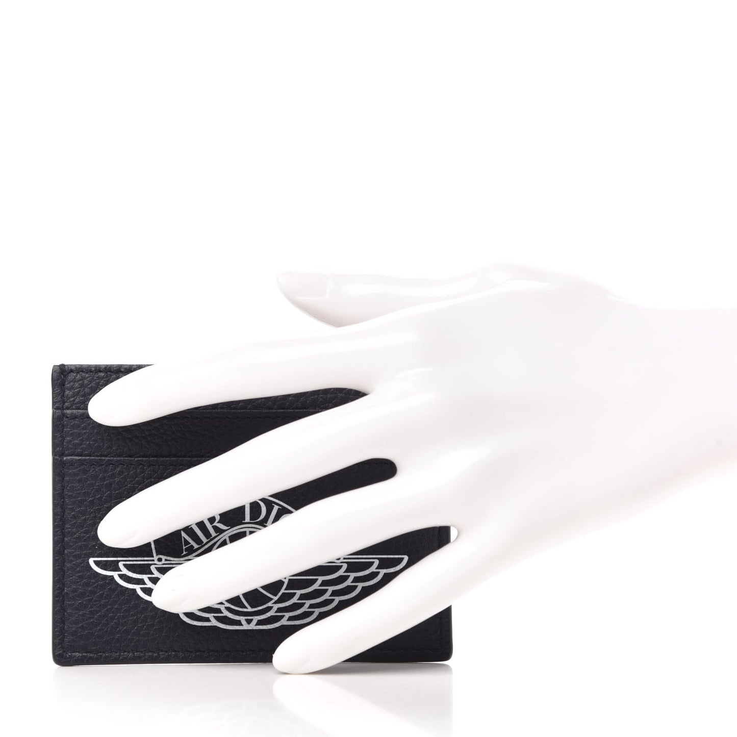 X AIR JORDAN Grained Calfskin Card Holder Bleu