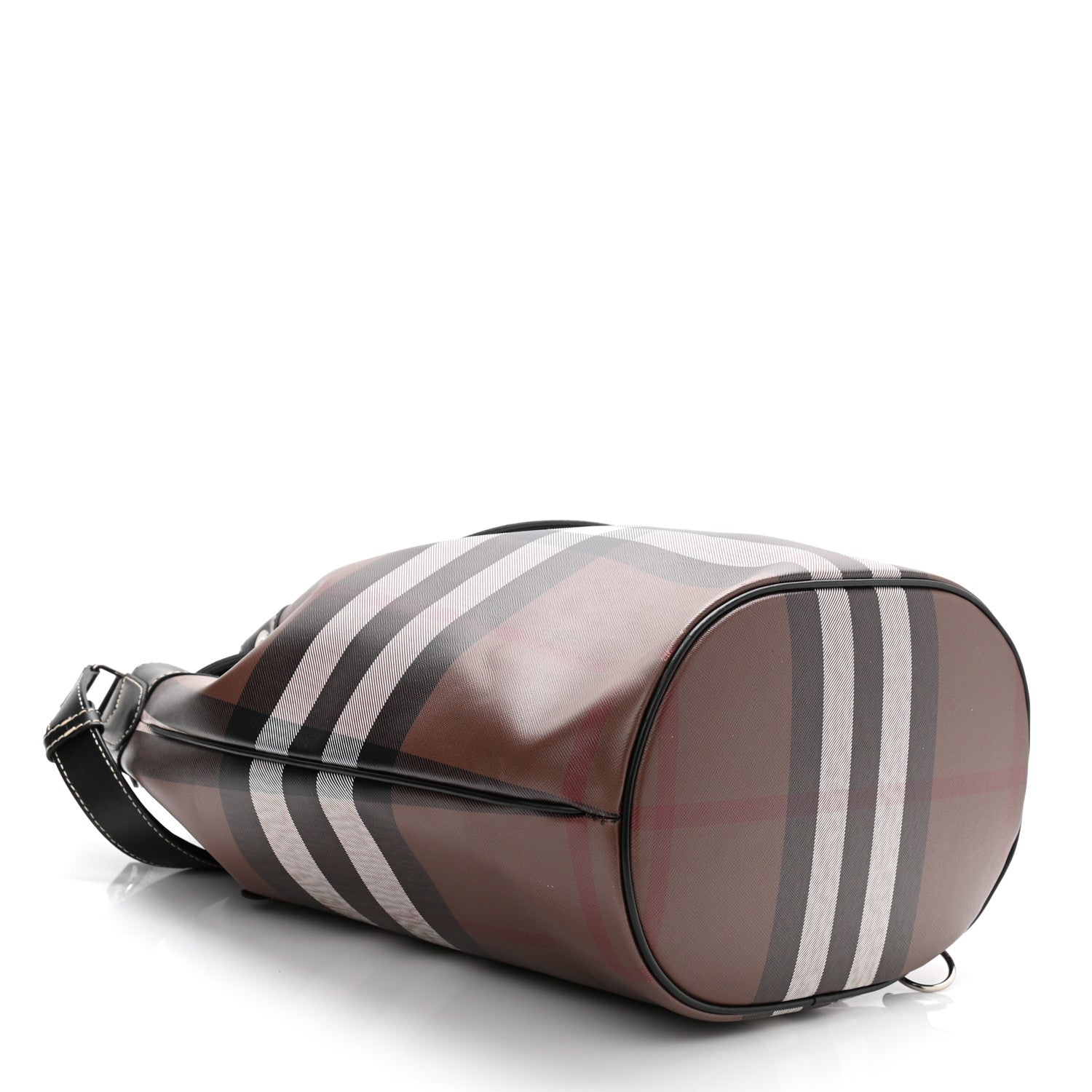 Burberry Mega Check Chesterton Drawstring Bucket Bag Brown Black 4 of 12