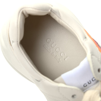 Gucci Calfskin Interlocking G Heart Rhyton Sneakers 35 Mystic White 6 of 8